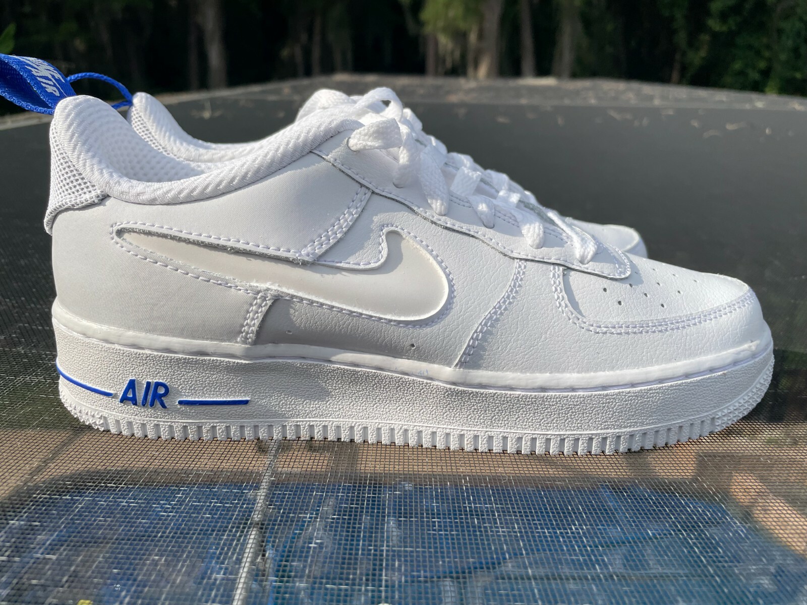 靴 Nike Air Force 1 WHITE-BLACK-RACER BLUE A4835_4029_right1
