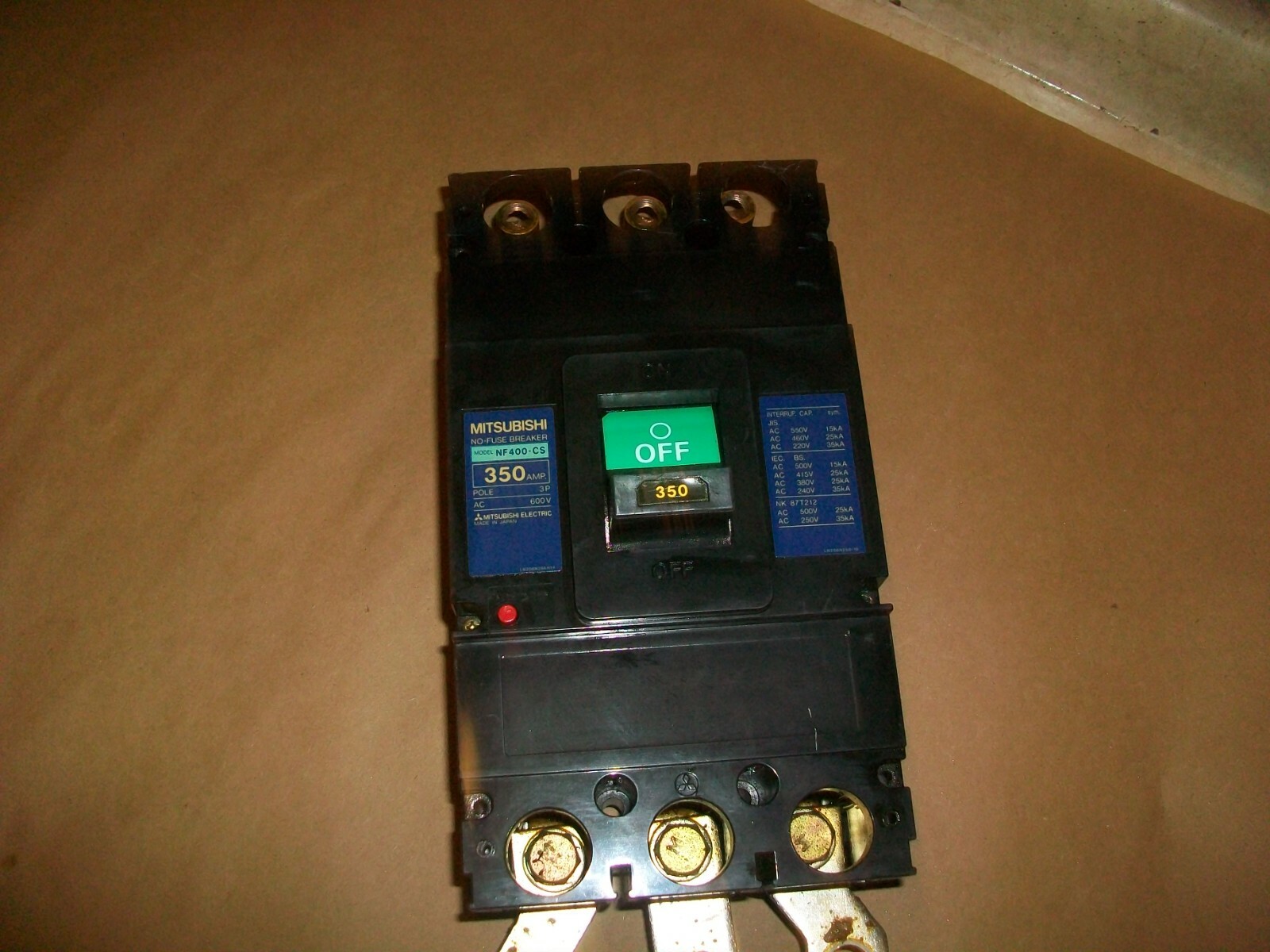 MITSUBISHI NO-FUSE BREAKER NF400-CS / 350 AMP USED | eBay MITSUBISHI NO-FUSE BREAKER NF400-CS / 350 AMP USED | eBay