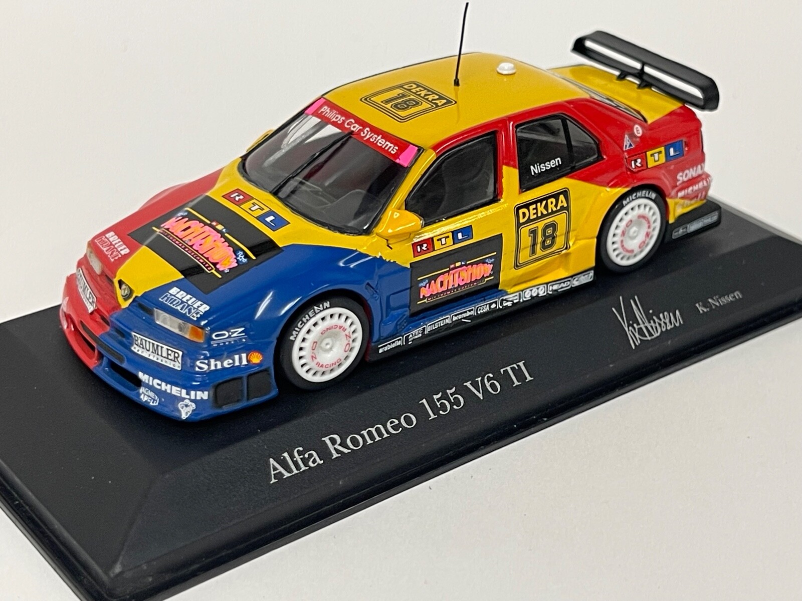 1/43 Minichamps Alfa Romeo 155 V6 TI DTM 1994 #18 K.Nissen 1/43 Minichamps Alfa Romeo 155 V6 TI DTM 1994 #18 K.Nissen