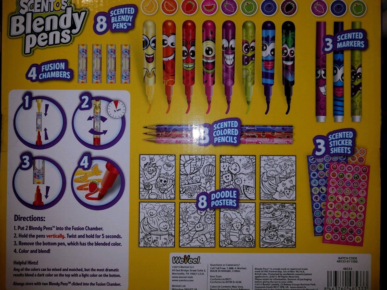 Scentos Blendy Pens Mix-up Melody click twist fuse and blend over 100 pcs