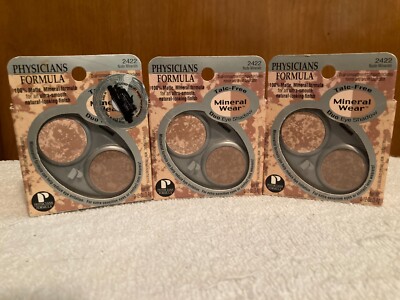 PHYSICIANS FORMULA Mineral Wear Eye Shadow Duo 2422 NUDE MINERALS lot of 3 NEW