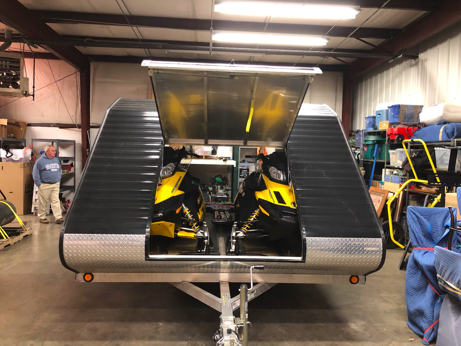 SNOWMOBILE PACKAGE: 2010 SKI-DOO 600, 2009 SKI-DOO 1200, 2018 TRITON TRAILER