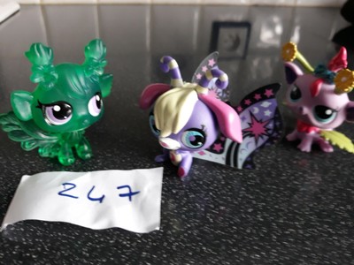 Dragons Littlest Pet Shop, Lot De 3 Figurines #2484, #2660 Et #2663