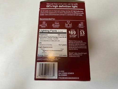 GE Relax LED 60-Watt Soft White Dimmable Light Bulbs (6-pack)
