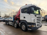 2010 Scania R400 8x2 Crane Truck Fassi F455 Hiab Flatbed Plant Transport