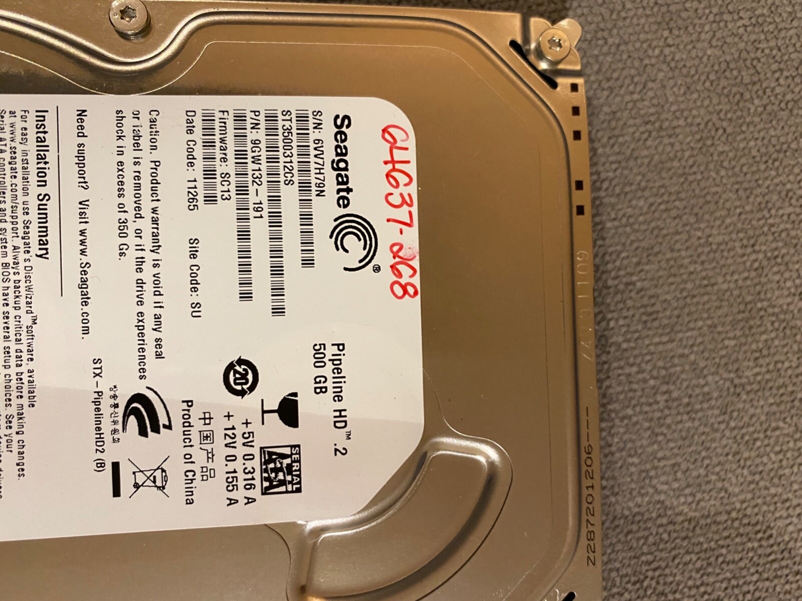 Hard Drive-SEAGATE BARRACUDA 7200.10 ST3500630AS, 500GB | eBay Hard Drive-SEAGATE BARRACUDA 7200.10 ST3500630AS, 500GB | eBay