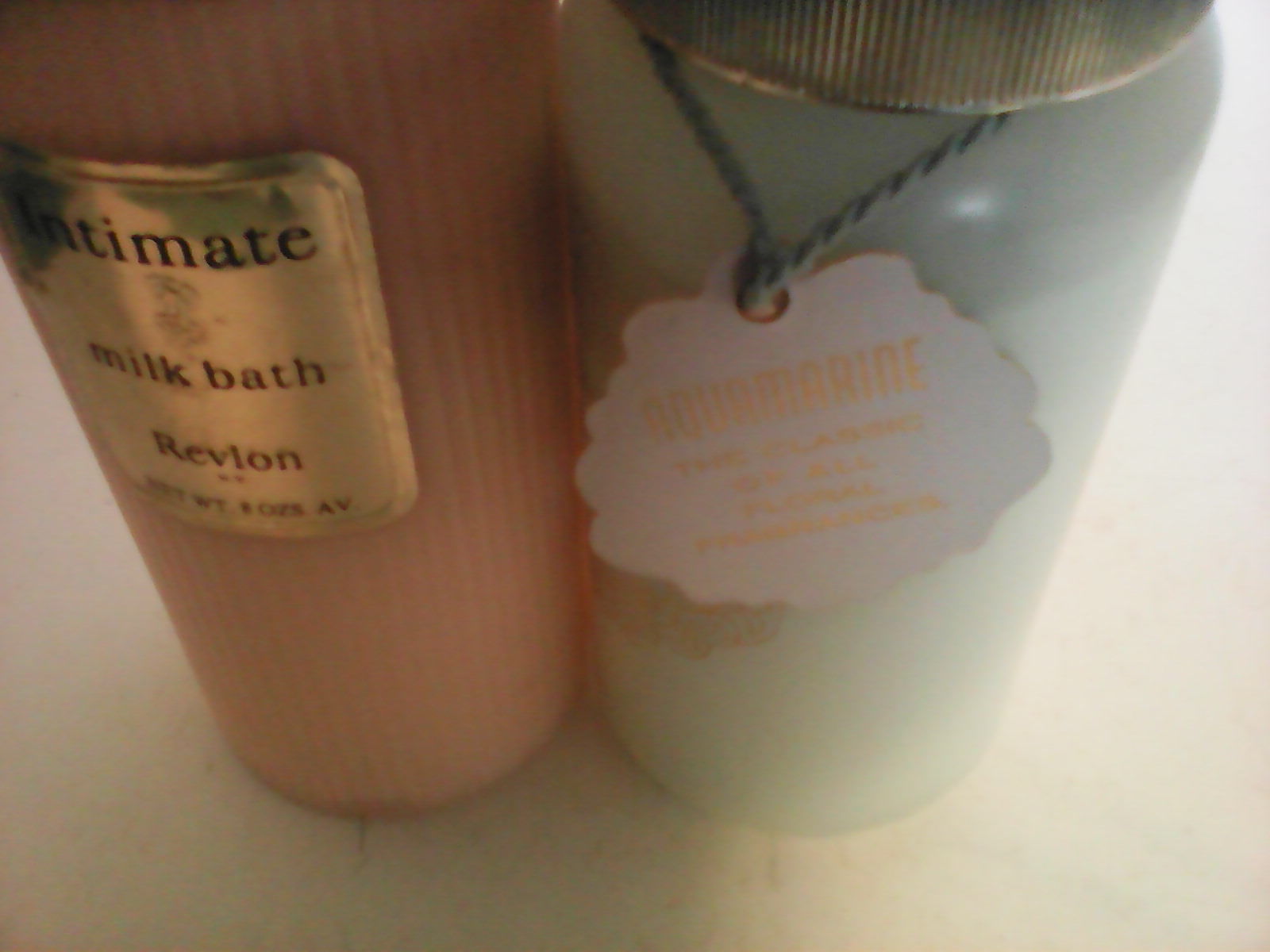 Vintage Revlon Milk bath, set of 2, Intimate & Aquamarine, unused, 8 oz @