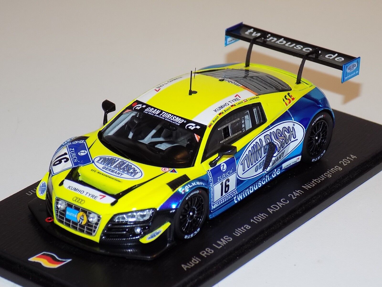 1/43 Spark Audi R8 LMS Ultra Car #16 24 Hours of Nurburgring 2014 SG137 1/43 Spark Audi R8 LMS Ultra Car #16 24 Hours of Nurburgring 2014 SG137