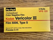 Пленка для пленочного фотоаппарата Kodak Vericolor III 6006 Color ...