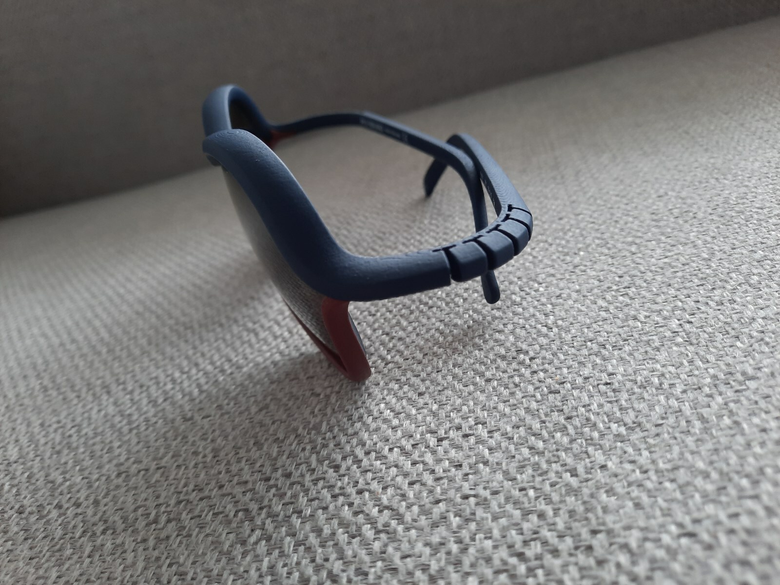 Pre-owned Ron Arad Pq By  Sunglasses Aviator Model B814 Color (lr1) Blue & Bordeaux 55-15 In Gray