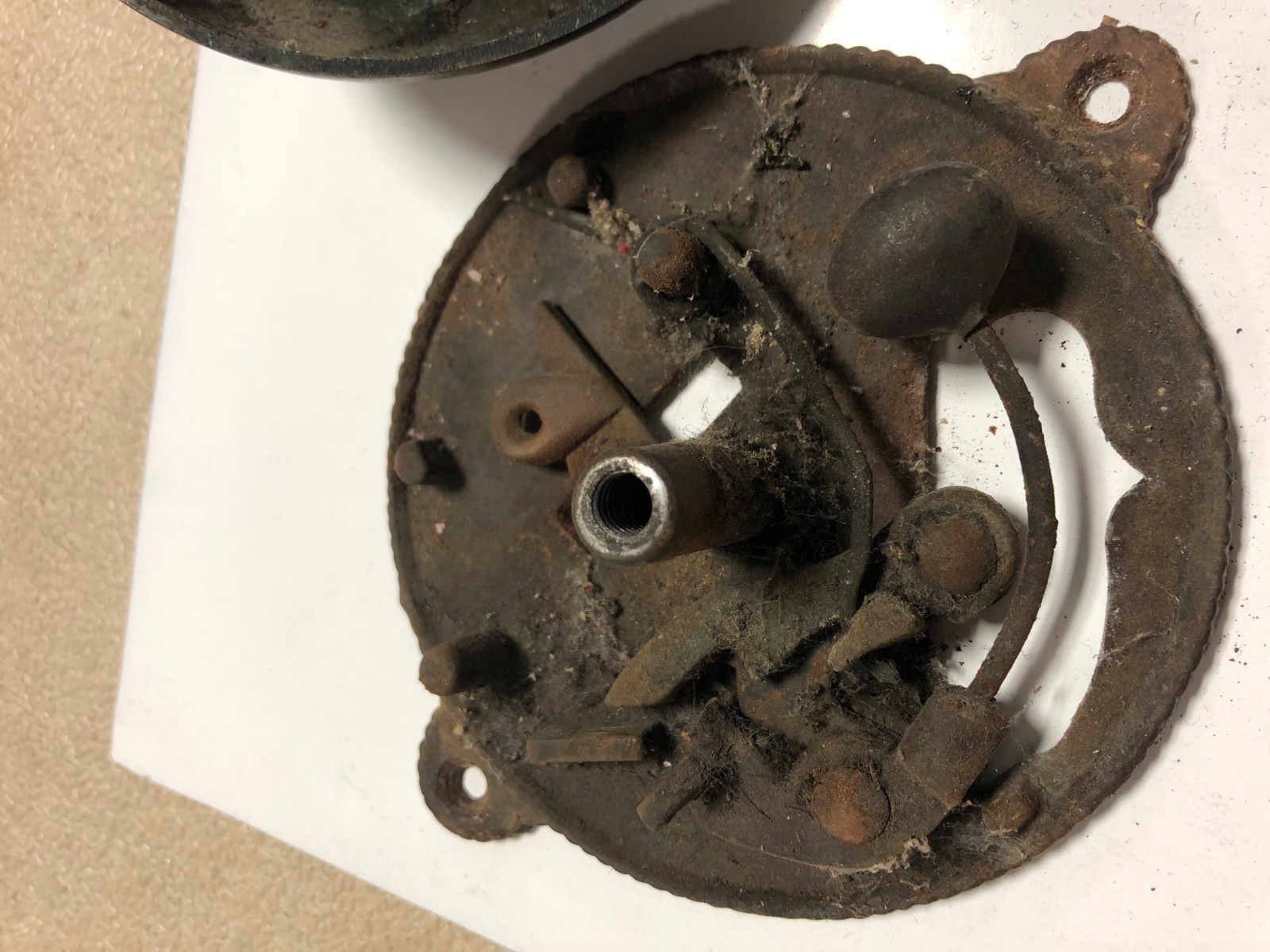1874 Cast Iron & Brass Door Bell itself
