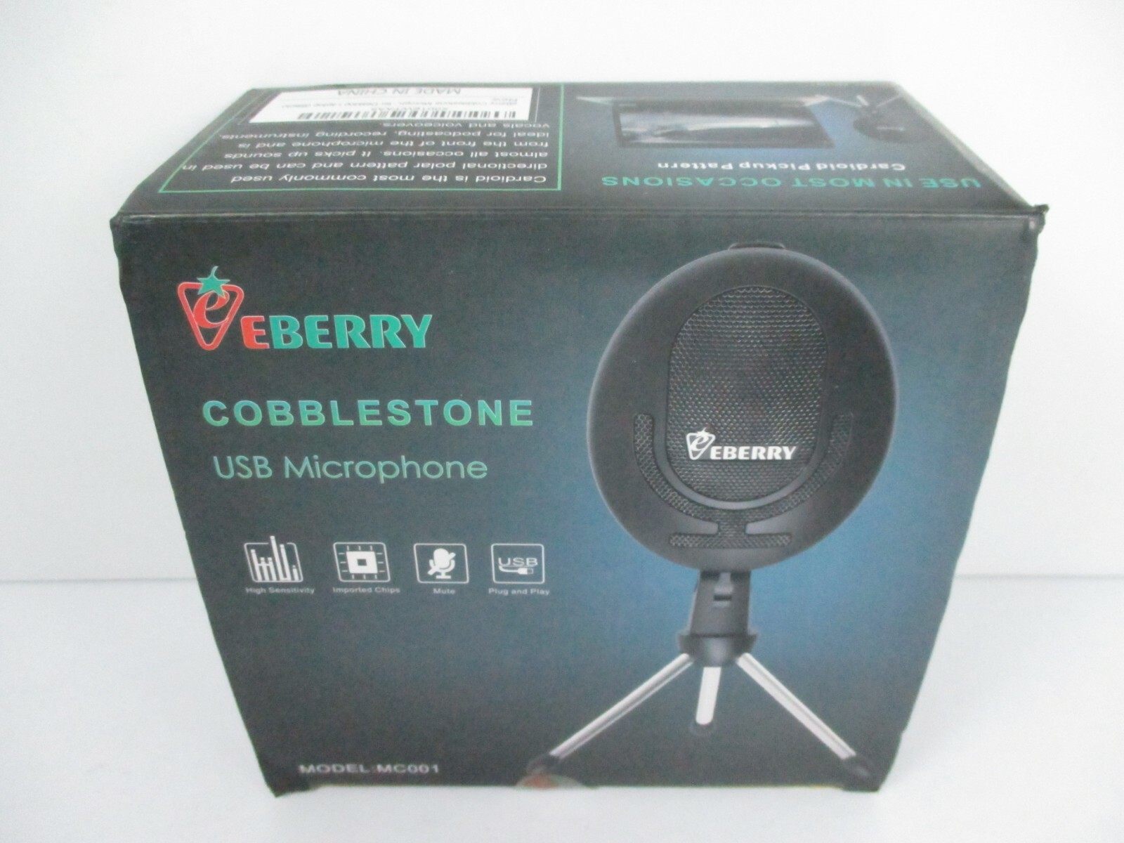 eBerry Cobblestone Microphone, Studio Recording Mic USB For PC and Mac