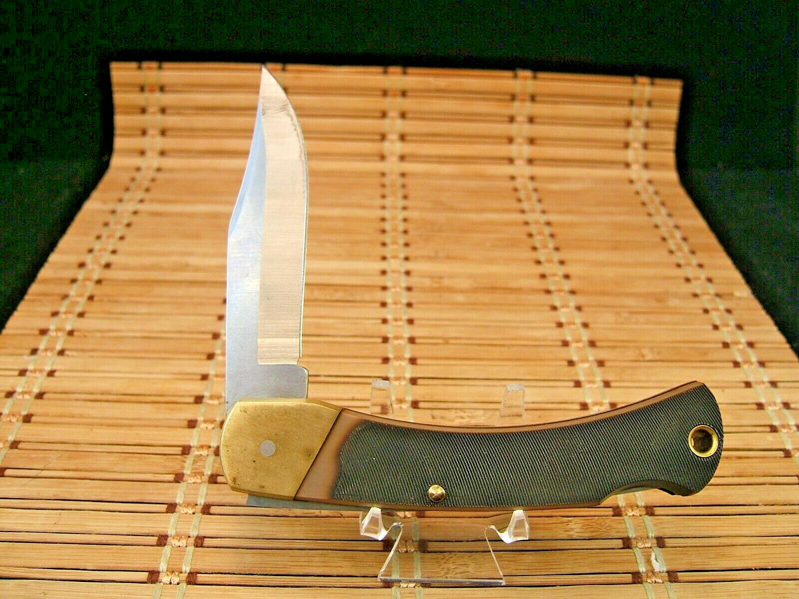 MINT VINT. SCHRADE+ USA OLD TIMER 6 OT GOLDEN BEAR LOCKBACK KNIFE, SHEATH & OIL