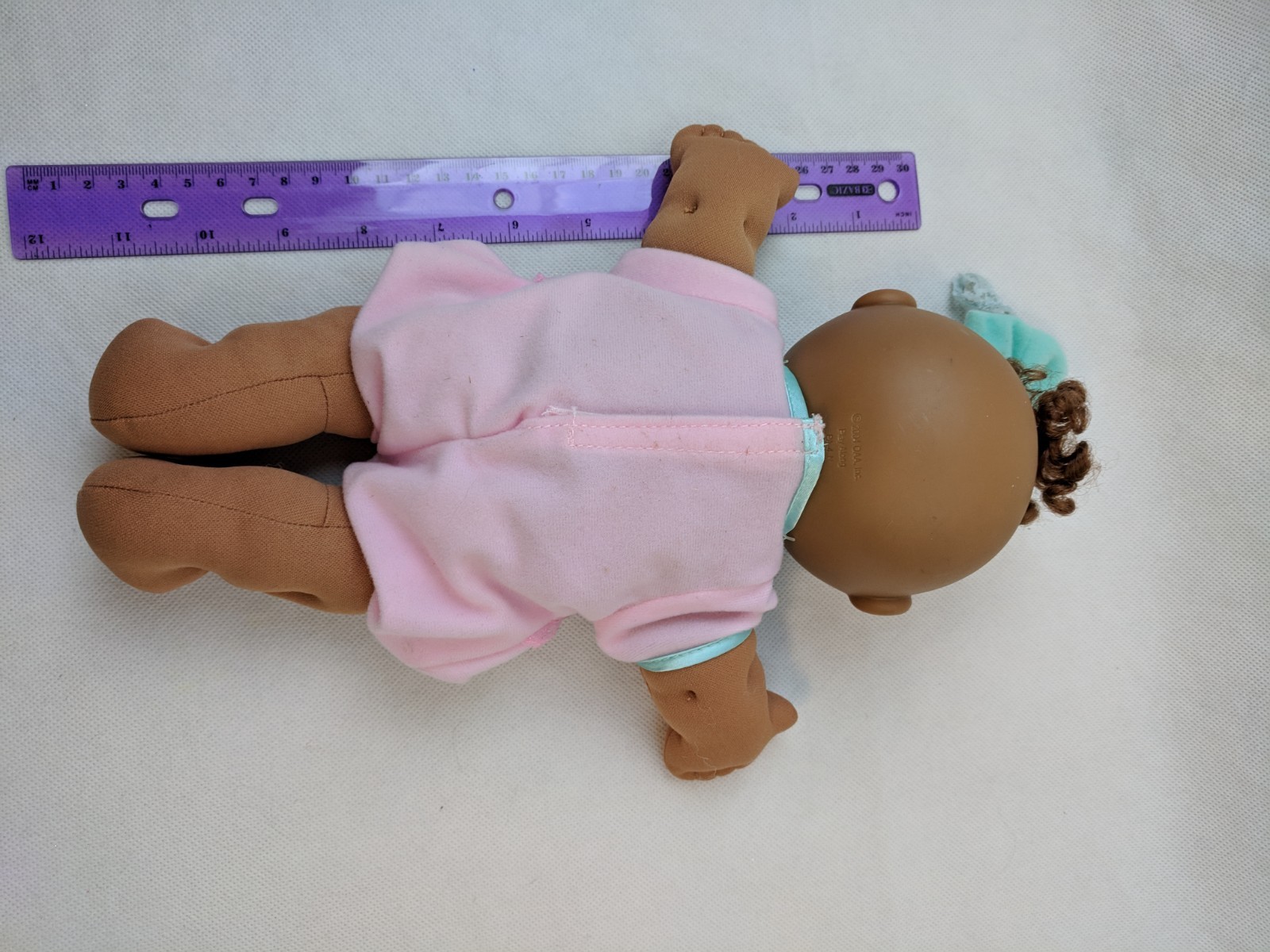 Cabbage Patch Kid Baby Doll AA Brown Eyes Curly Brown Hair Tuft 2004 11
