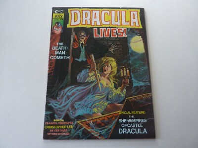 DRACULA LIVES! #7   1974 JULY DRACULA'S TO STICK HIS STAKE VERY DEEP     VG 4.0