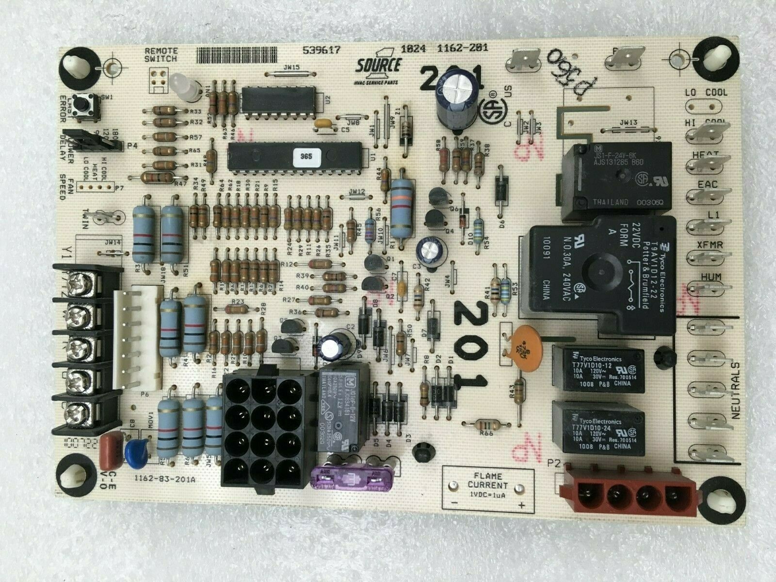 York Coleman Luxaire 539617 1162-201 Control Board 1162-83 York Coleman Luxaire 539617 1162-201 Control Board 1162-83