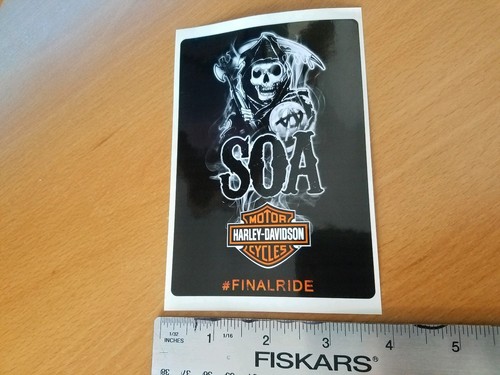 Sons Of Anarchy S.O.A. Official Harley Davidson sticker Final Ride