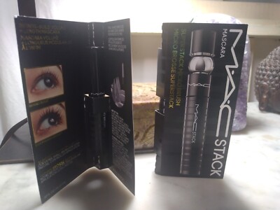 2 X MAC STACK MASCARA BLACK .07 OZ TRAVEL SIZE