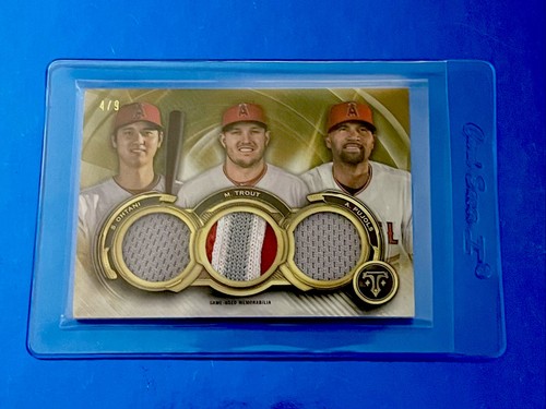 ファッション人気ブランドランキング Topps 2019 Relic Ohtani Shohei Trout, Mike #4/9 Combos ゲームセンター・ゲームカード