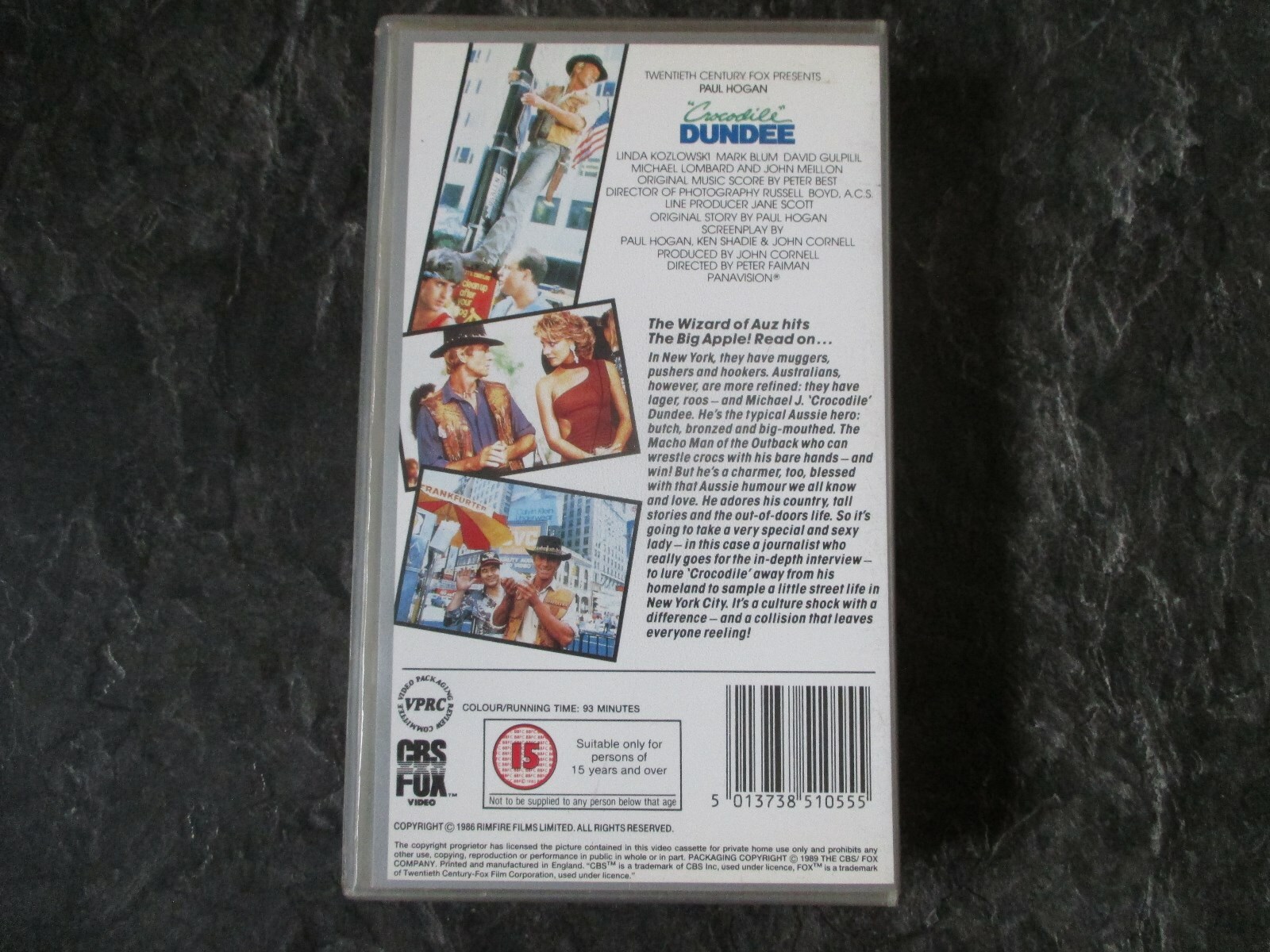 CROCODILE DUNDEE VHS ORIGINAL 80S CBS FOX VHS NOT BIG BOX VHS EX RENTAL VHS