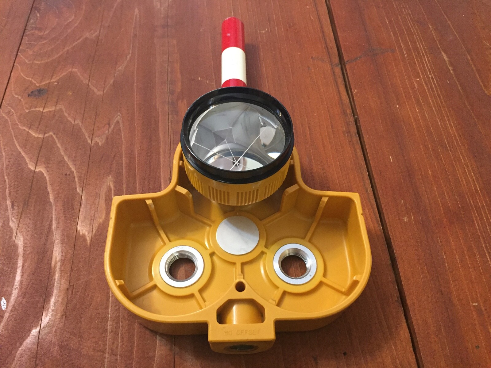 ORIGINAL TOPCON TRIPLE PRISM HOLDER WITH PRISM FOR TOTAL STATION SURVEYING
