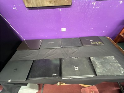Lot of: 8  Laptop Computers HP, Dell, Comp- Multi Brands - For Parts -  Untested