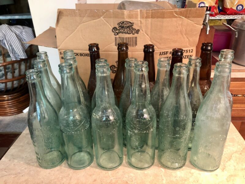 20 Antique Pre-Pro Baltimore MD Beer Bottles Bauernschmidt Brehm GBS Steil Etc
