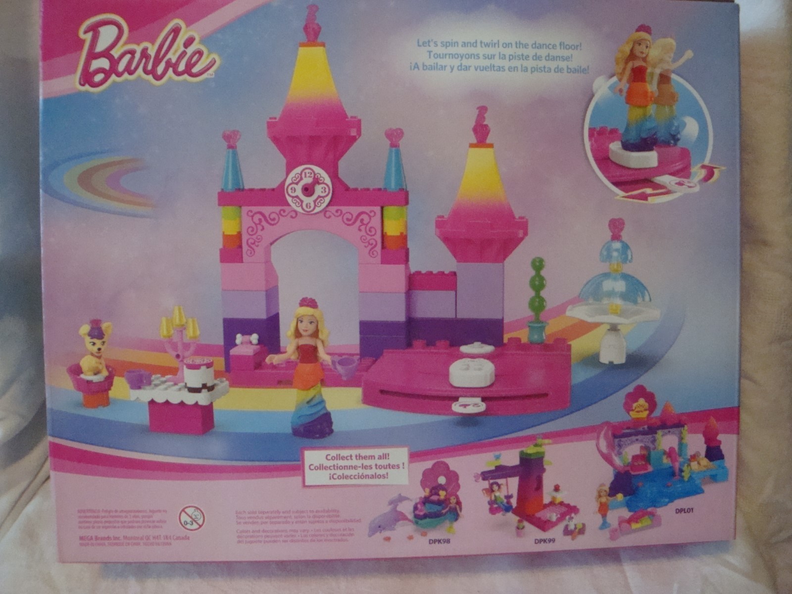 Barbie Rainbow Princess Castle Mega Bloks NEW