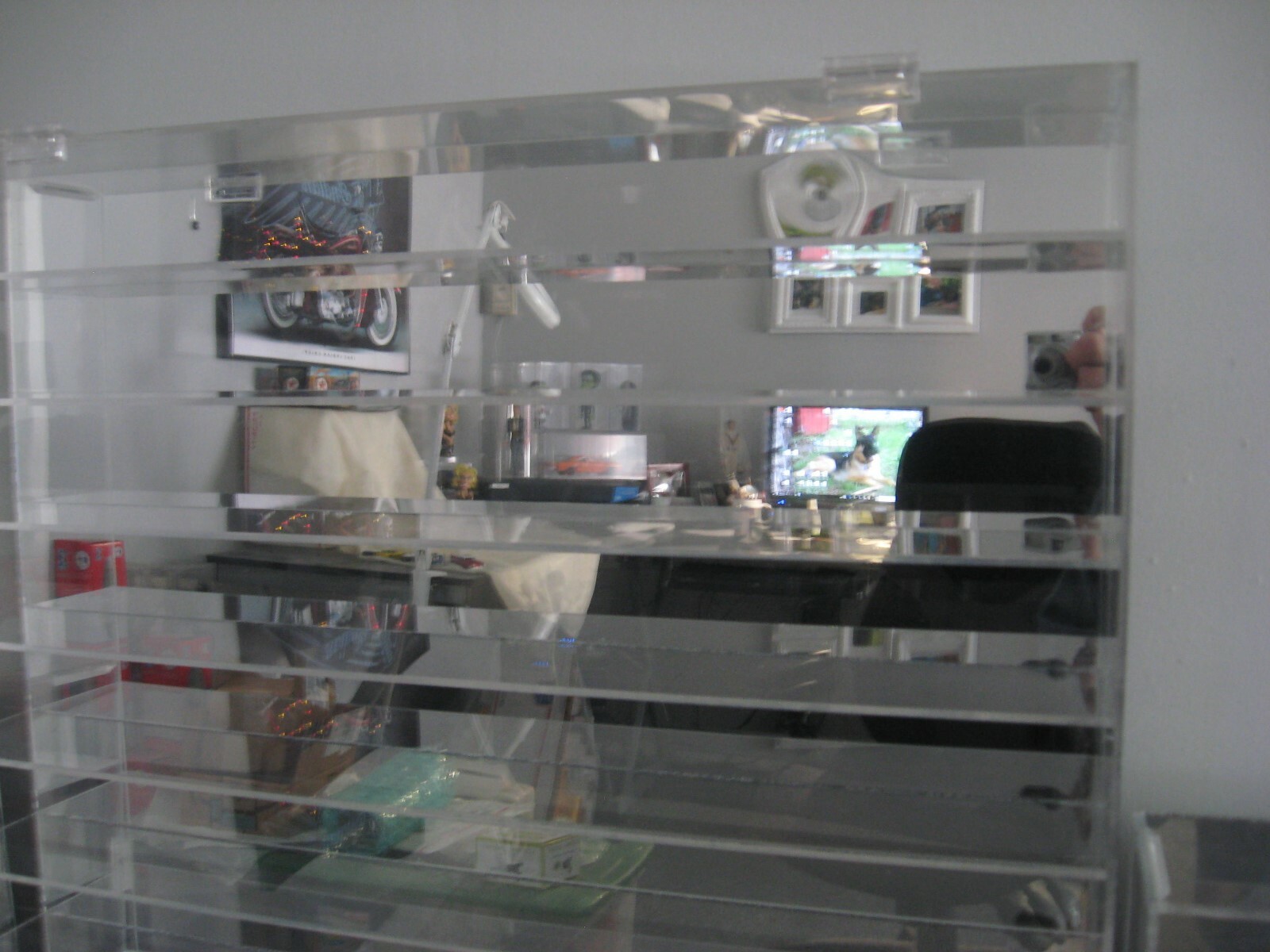 (4 Cases) Carney 1:24 Diecast Car Acrylic Display CaseMirror Back  68 Car Total