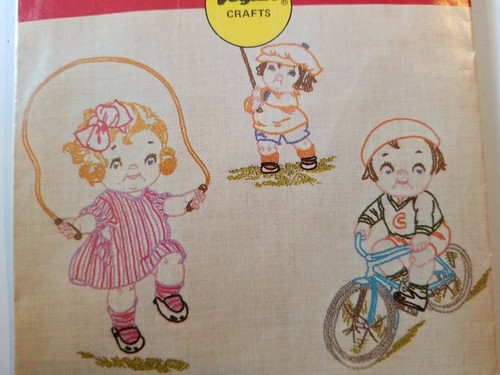 Sewing Transfer Pattern 4102 Vtg Campbell Soup Kids Vogart Embroidery Painting
