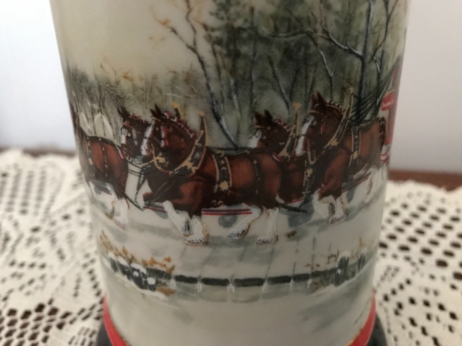 VINTAGE 1990 CLYDESDALE BUDWEISER BEER STEIN MUG COLLECTIBLES ANHEUSER BUSCH