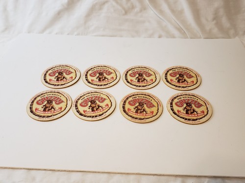 8 RARE BEER COASTERS PAW YOURSELF A GRIZZLY CANADA BREWER VAN MUNCHING & CO.