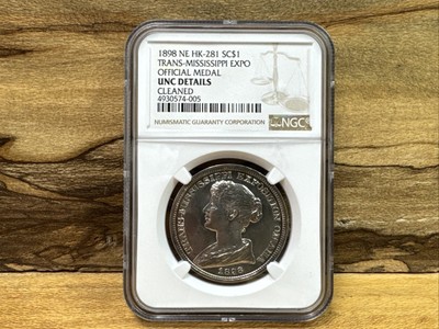 1898 Ne HK-281 Sc$1 Trans-Mississippi Expo Official Unc Details Ngc W138