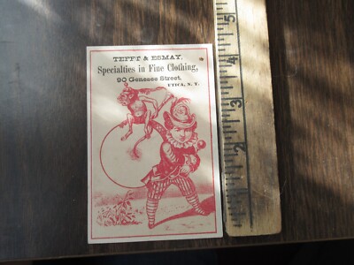 Vintage trade card Tefft & Esmay Fine Clothing