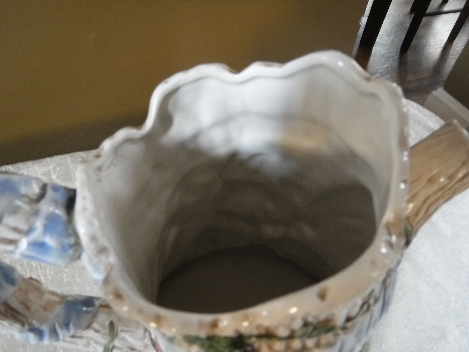 1989 Fitz & Floyd Easter Bunny Rabbit Pitcher. Mr & Mrs Bunny!