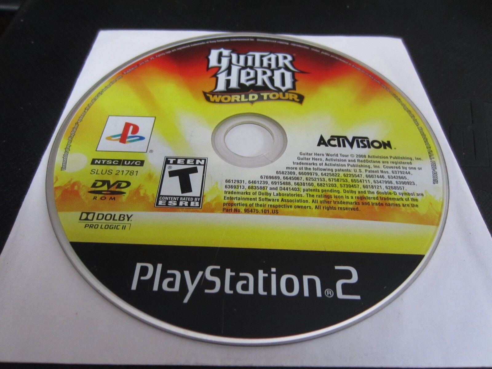 Guitar Hero: World Tour (Sony PlayStation 2, 2008) - Disc
