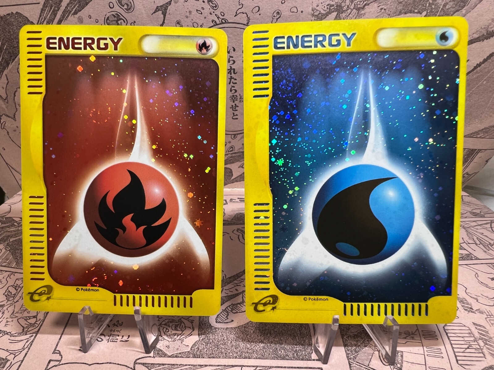 Pokemon Card Fire & Water Energy McDonalds Promo DOUBLE Pokemon Card Fire & Water Energy McDonalds Promo DOUBLE