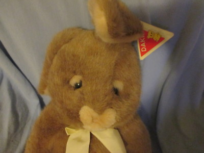 PLUSH BROWN BUNNY RABBIT WILLOUGHBY W/TAG! DAKIN 1990 VINTAGE 22