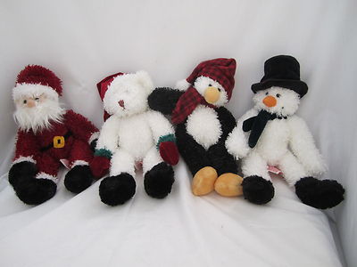 Wholesale Lot 4 Russ Berrie Glitter Gang Christmas NEW