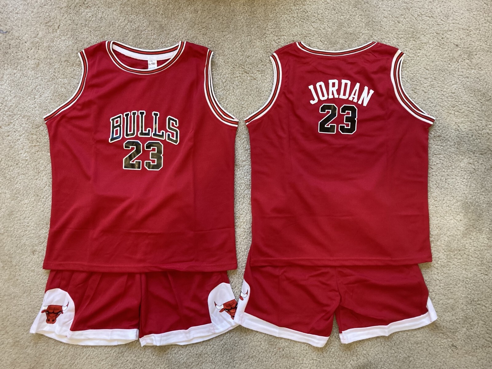 Kids Youth Jordan Bulls Jersey Toddler Baby Basketball Uniform Set - 2T-4T, 5-10