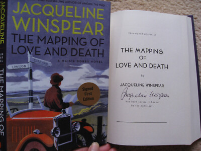 Jacqueline Winspear SIGNED Mapping of Love & Death US HC 1st  NEW  DJ protected