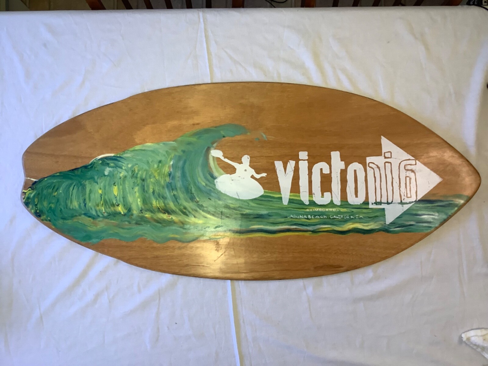 vintage victoria skimboard laguna beach california 19x42.5