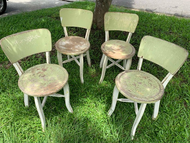 Vintage Wooden dining kitchen chairs Set of 4 | Dining Chairs | Gumtree