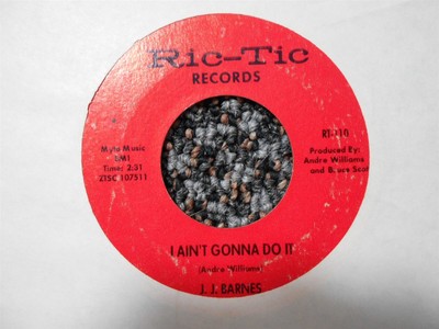J.J. Barnes vg+ 45 Real Humdinger / I Ain't Gonna Do It