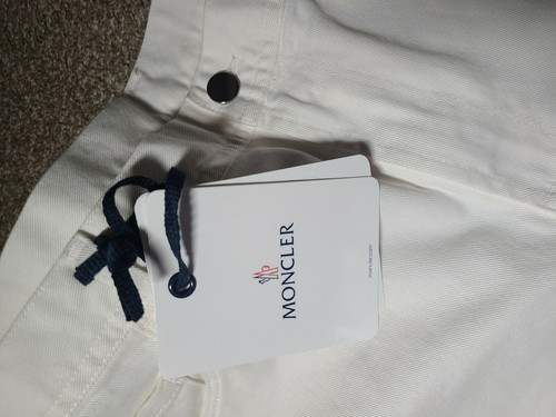 Pre-owned Moncler $399  White Cotton Denim Jeans Slim Mens Eu 56/40r