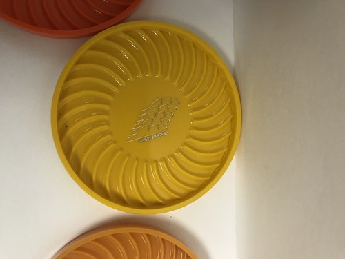 Vintage Ritepoint Plastic Coasters Chaparral Airlines Set of 5