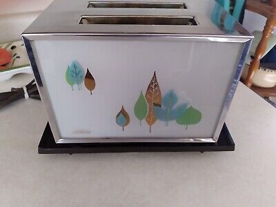 Sun Beam Mid Century Modern Glass Panel Toaster MCM Atomic Space Age Model AT-A