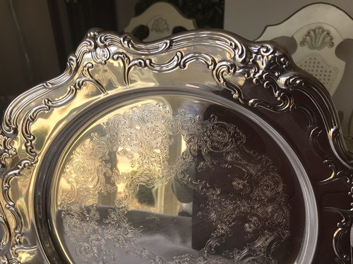 Vintage GORHAM EP-YC 1344  Silverplate Tray - Round  13”