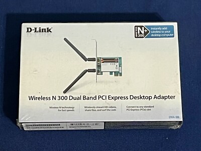 D-Link DWA-548 Wireless WiFi 300Mbps B/G/N PCI Express Desktop Adapter Sealed