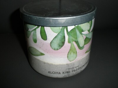 NEW BATH & BODY WORKS 3 WICK CANDLE ALOHA KIWI PASSIONFRUIT